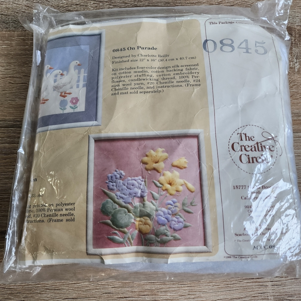 80s VINTAGE The Creative Circle #0845 "On Parade" Duck Small Quilt Craft Kit